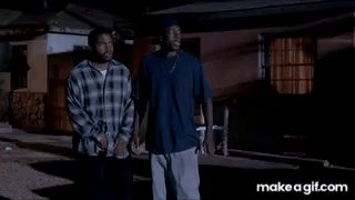 A Car And A Van Are Driving Down A Road At Night . GIF