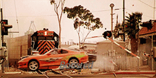 A Car That Has The Word Boosted On The Back Of It GIF