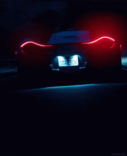 A Car With A License Plate That Reads Starboy GIF