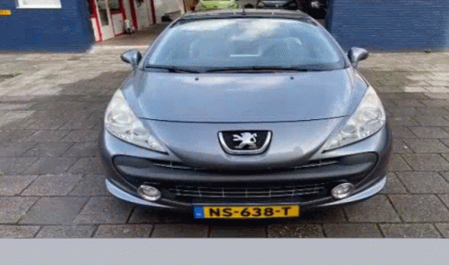A Car With A License Plate That Says Ns-638-T GIF