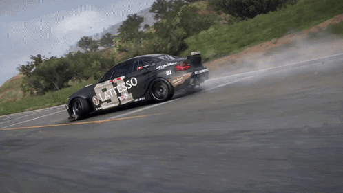 A Car With The Word Lattesso On The Side GIF
