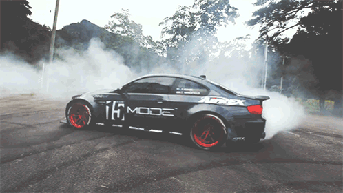 A Car With The Word Mode On It GIF