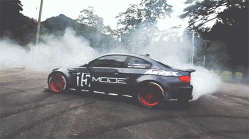 A Car With The Word Mode On It GIF