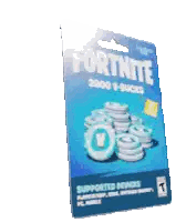 a card that says fortnite 2000 v-bucks