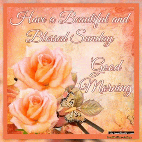 A Card That Says Have A Beautiful And Blessed Sunday GIF