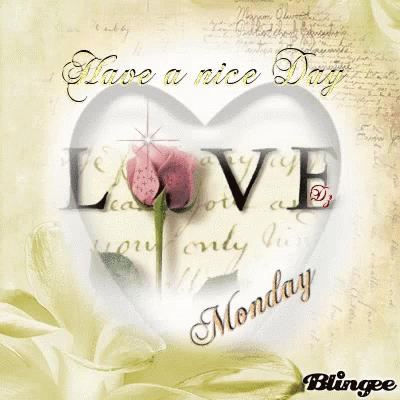 A Card That Says Have A Nice Day Monday With A Heart GIF