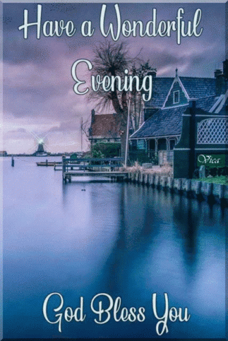 A Card That Says Have A Wonderful Evening GIF