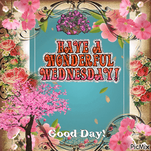 A Card That Says Have A Wonderful Wednesday GIF
