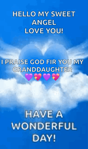 A Card That Says Hello My Sweet Angel Love You GIF