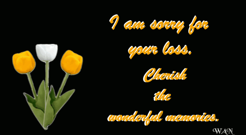 A Card That Says I Am Sorry For Your Loss GIF