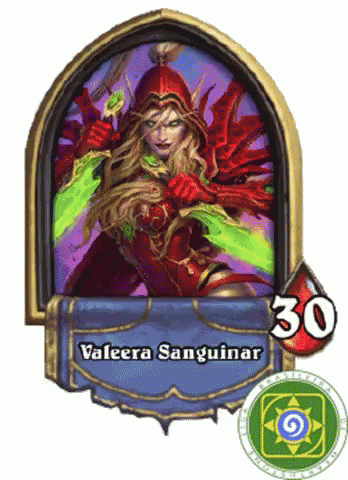A Card That Says Valera Sanguinar And Has The Number 30 On It GIF