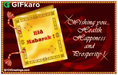 A Card That Says Wishing You Health Happiness And Prosperity On It GIF