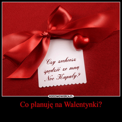 A Card With A Red Ribbon And A Red Heart On It GIF