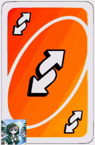 A Card With Two Arrows Pointing In Opposite Directions GIF