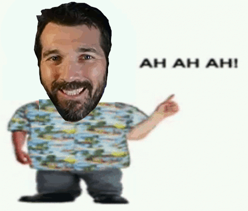 Caricature Man Saying You Didn't Patch Your Stuff GIF