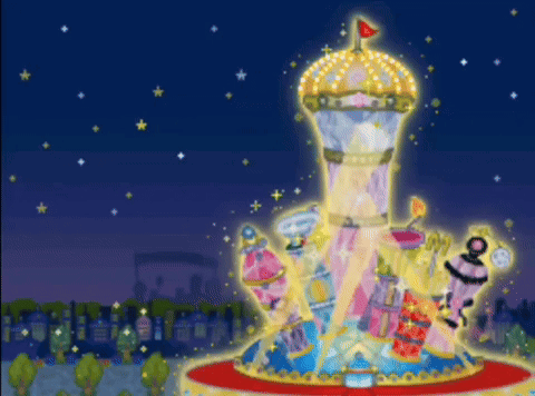 A Carousel With A Flag On Top Of It GIF
