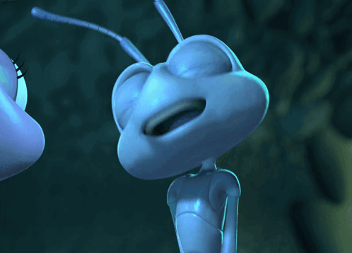 A Cartoon Ant Says " Say That Again " In A Dark Room GIF