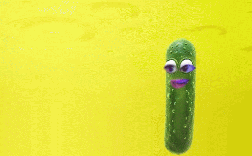 A Cartoon Banana With A Purple Face And A Yellow Background GIF