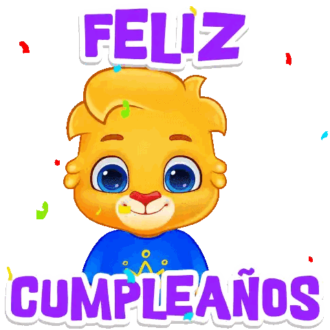 a cartoon bear is holding a toothbrush and the words feliz cumpleanos are above him