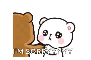 A Cartoon Bear Is Hugging Another Bear And Saying `` I 'M Sorry . '' GIF