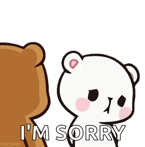 A Cartoon Bear Is Saying I 'M Sorry GIF