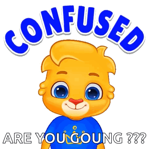 A Cartoon Bear Is Wearing A Blue Shirt That Says Confused GIF