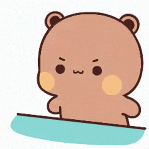 A Cartoon Bear With Chinese Writing On The Bottom GIF