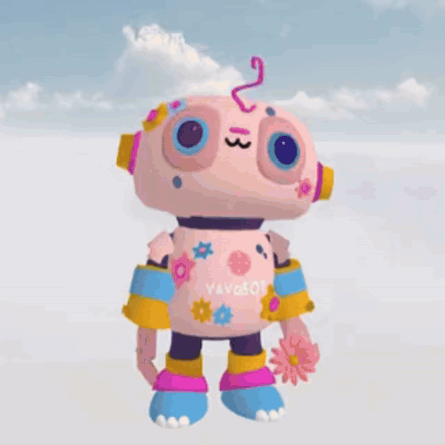 A Cartoon Bee Is Flying In The Air With The Word Bee Written Above It GIF