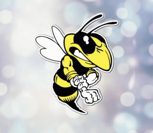 A Cartoon Bee With A Fist In Its Mouth GIF