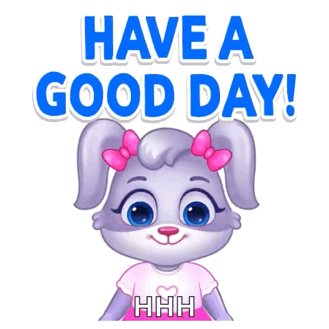 Cartoon Bunny Saying Have A Good Day GIF