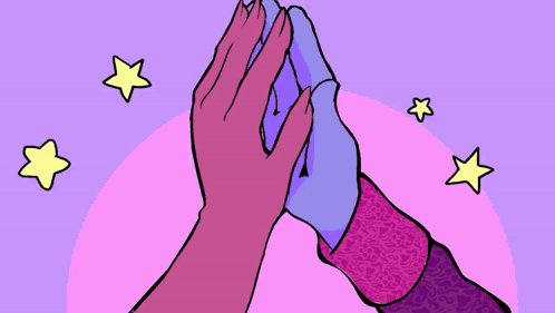 A Cartoon Bunny With Heart Shaped Eyes And A Striped Hat GIF