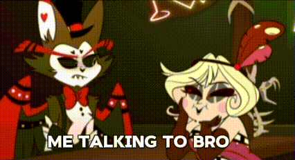 A Cartoon Cat And A Cartoon Girl Are Talking To Each Other In A Dark Room . GIF