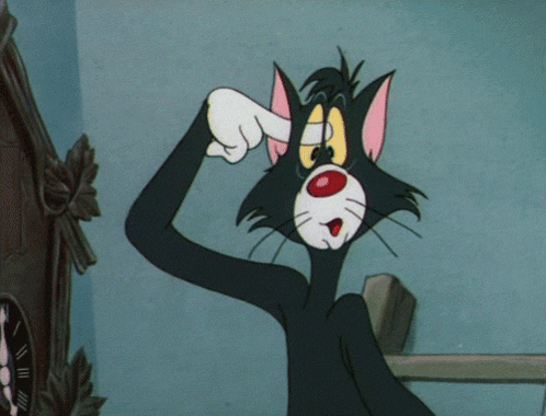 A Cartoon Cat Giving A Thumbs Up In Front Of A Clock GIF