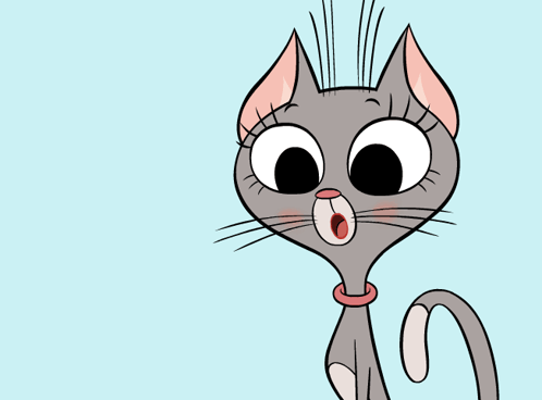 A Cartoon Cat Is Asking " For Me ? " GIF