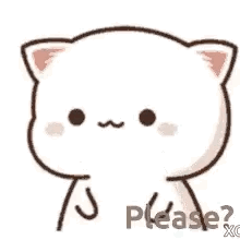 A Cartoon Cat Is Asking For Something And Covering Its Face With Its Paw . GIF