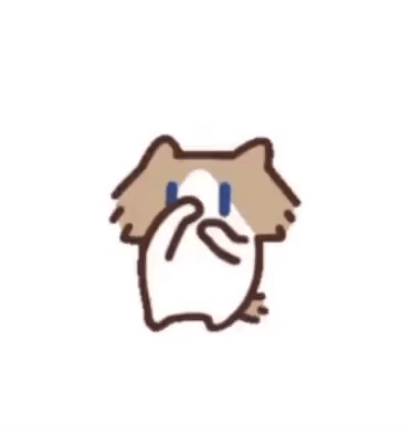 A Cartoon Cat Is Crying And Covering Its Face With Its Paw . GIF