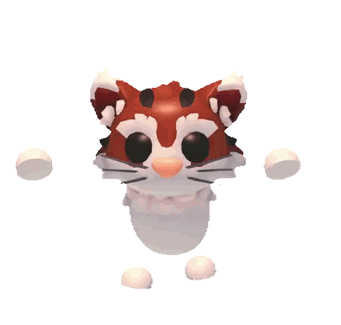 a cartoon cat is floating in the air