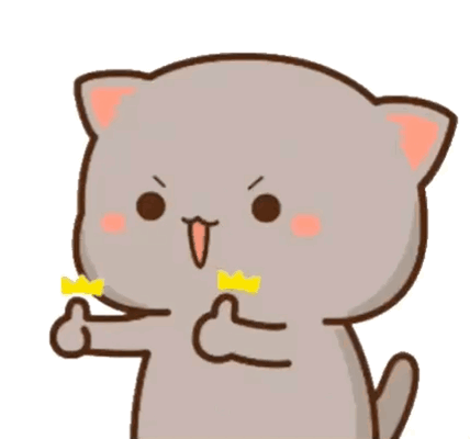 A Cartoon Cat Is Giving A Thumbs Up Sign While Wearing A Crown . GIF