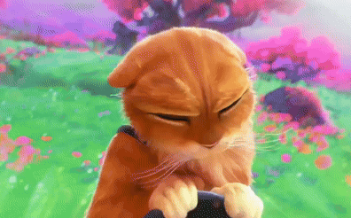 A Cartoon Cat Is Holding A Steering Wheel In A Field GIF