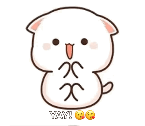 A Cartoon Cat Is Making A Face And Saying Yay . GIF