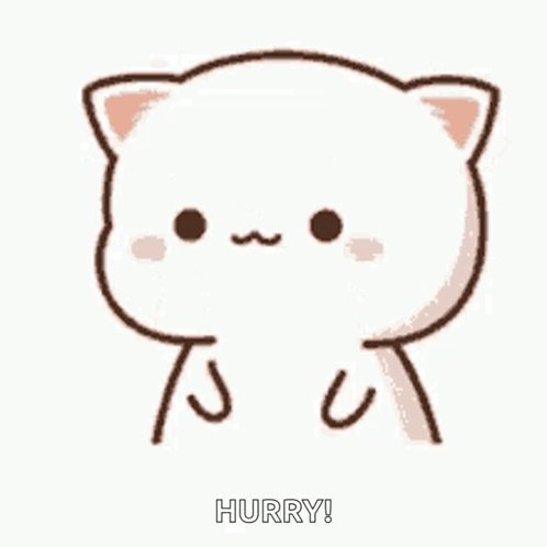 A Cartoon Cat Is Making A Funny Face And Holding Its Paws Up . GIF