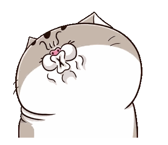 a cartoon cat is making a funny face with its head turned to the side
