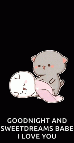 A Cartoon Cat Is Putting A Pillow On A Sleeping Cat . GIF