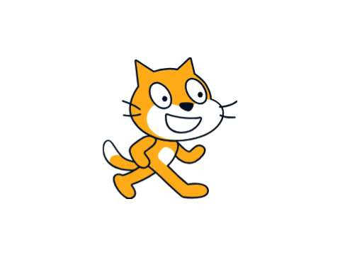 A Cartoon Cat Is Running With A Smile On Its Face GIF