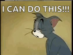 A Cartoon Cat Is Sitting Down And Says `` I Can Do This ! '' GIF