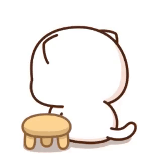 A Cartoon Cat Is Sitting On A Stool With A Yellow Star On Its Face . GIF