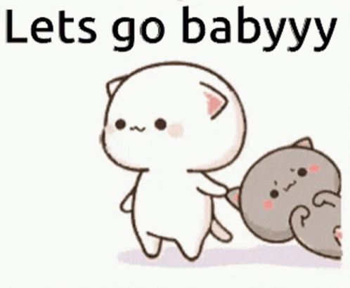 a cartoon cat is standing next to another cat that is laying on the ground .