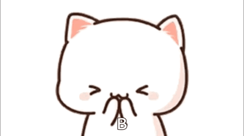 Cartoon Cat Surrounded By Hearts With B GIF