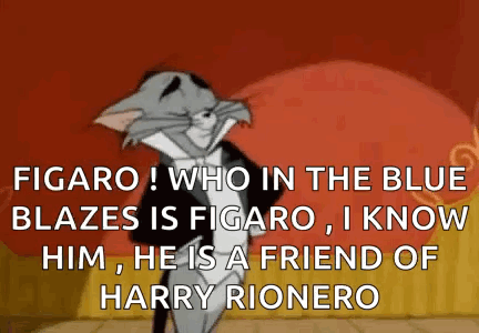 A Cartoon Cat Is Wearing A Tuxedo And Talking About Figaro . GIF
