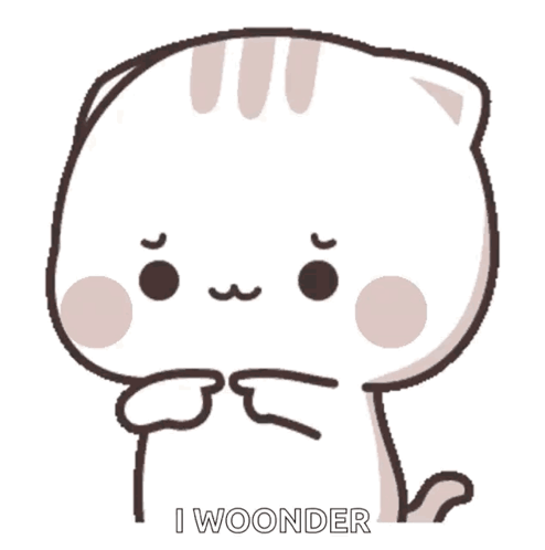 A Cartoon Cat Says I Woonder In A Sticker GIF